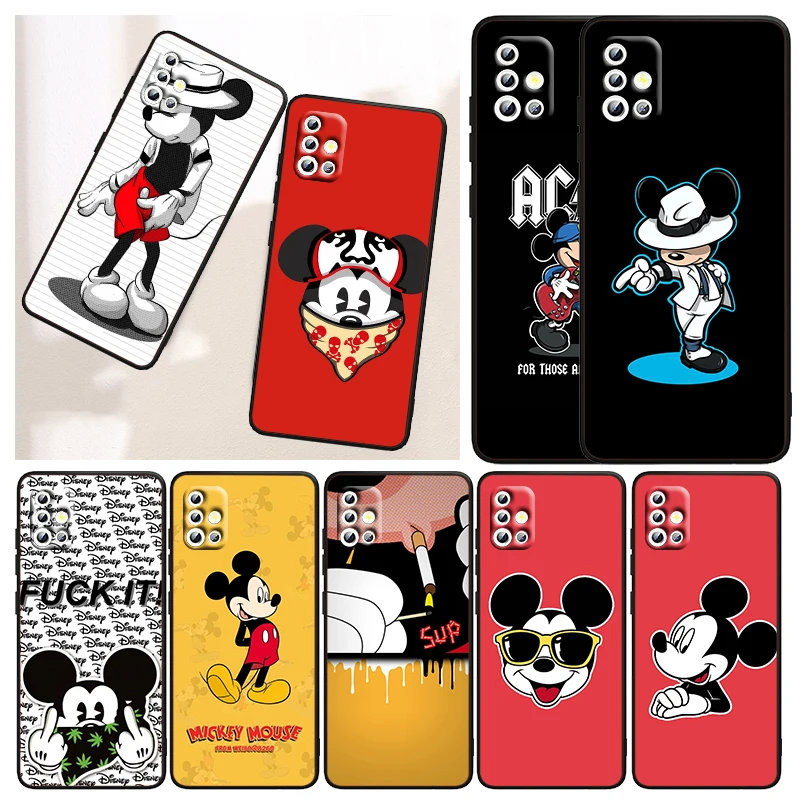 

Mickey Mouse Music Dance For Samsung Galaxy A72 A52 A53 A42 A33 A32 A03S A02S A02 Lite A22 A13 A12 5G Capa Black Phone Case
