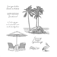 summer seasons greetings clear silicone stamps set coconut tree beach chair umbrella stamps diy scrapbooking craft paper cards