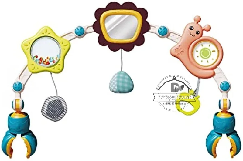 

Мобиль на детскую коляску со съемной игрушкой, развивающая музыкальная игрушка-Зверюшка, для люльки, детского автомобиля с погремушкой