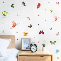 colorful butterfly bedroom commercial wall beautification decorative pvc wall stickers self adhesive room decoration accessories