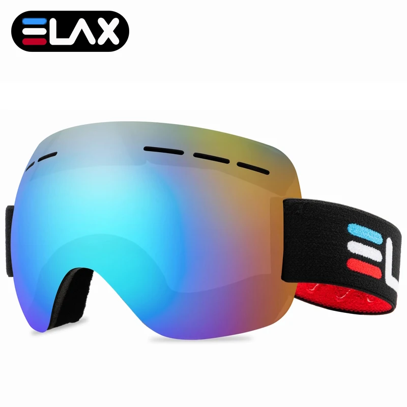 

Модные новые двухслойные незапотевающие лыжные очки ELAX, очки для сноуборда и снега UV400, спортивные очки, очки для активного отдыха, снегоход...