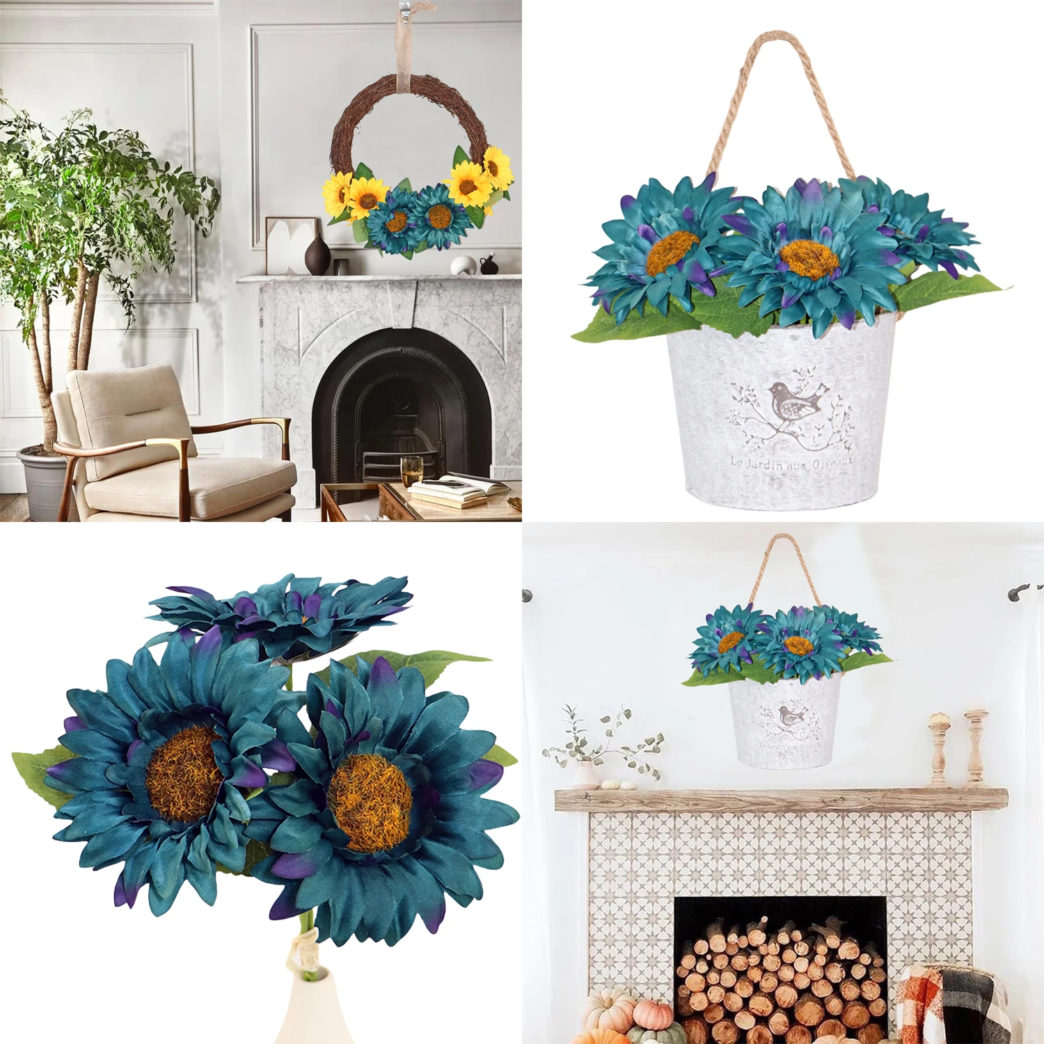 4 шт. декоративные подсолнухи для вечеринки