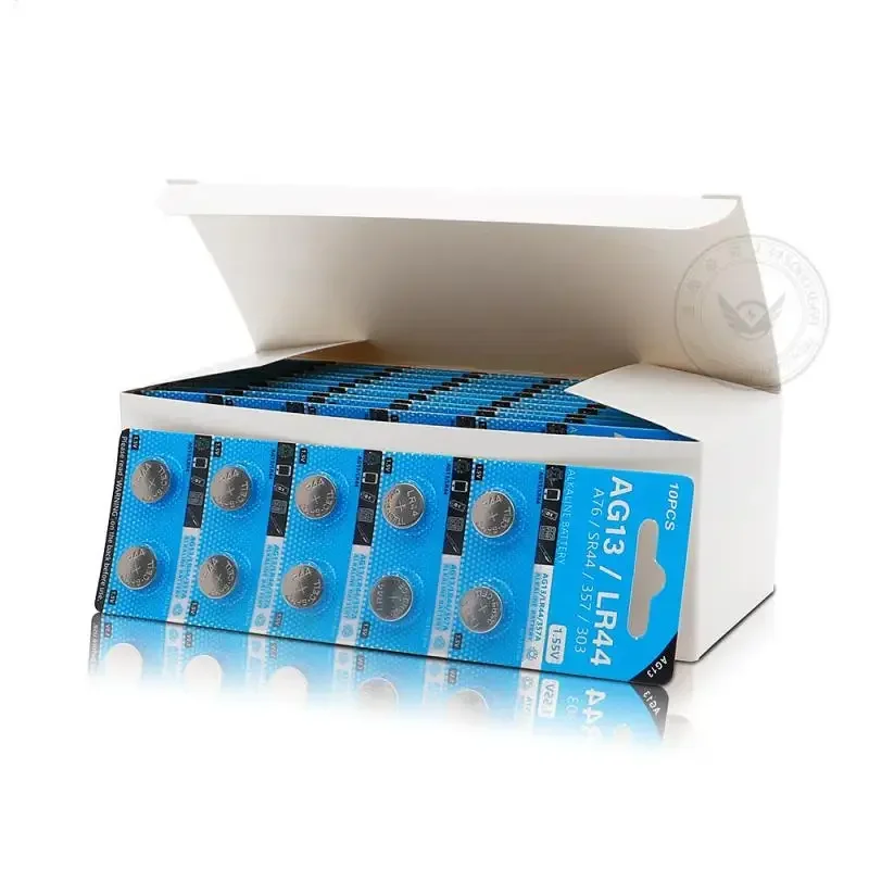 50/10 шт. AG13 LR44 A76 357 357A LR1154 SR1154 SR44 1 55 В щелочная батарея для часов калькулятора
