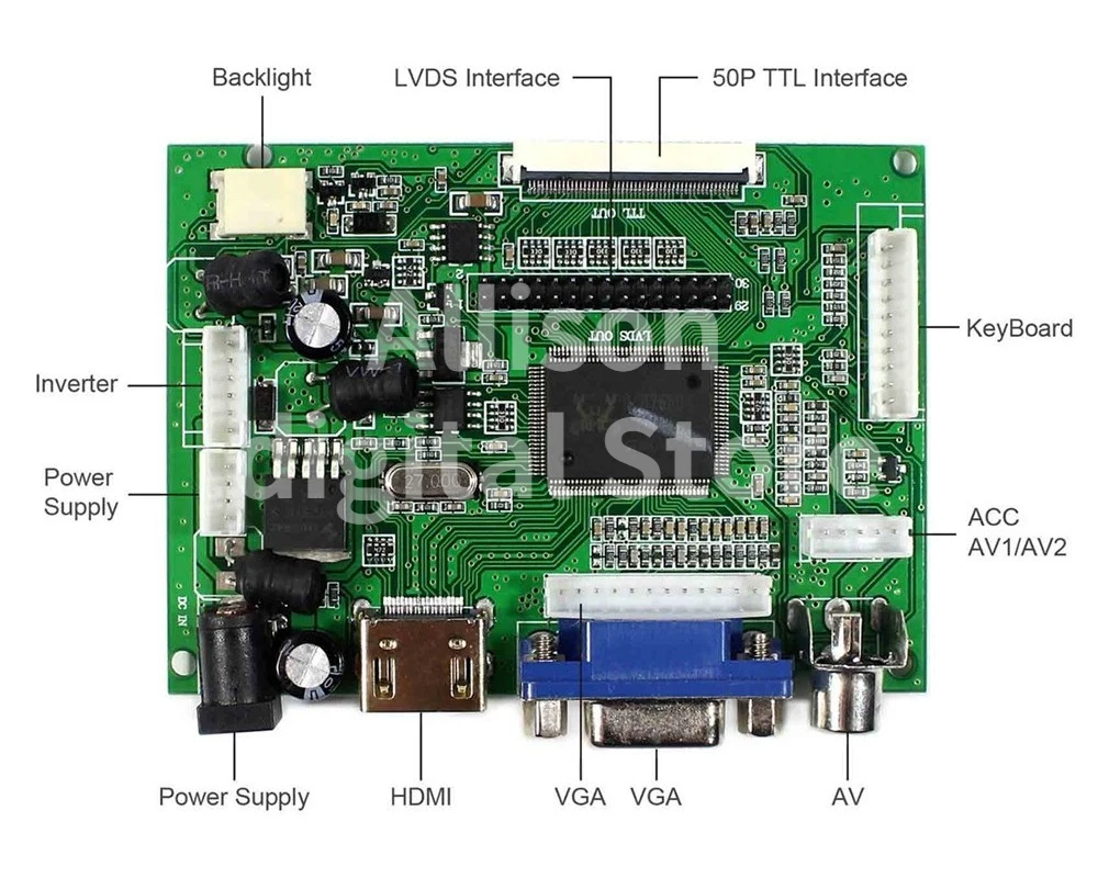 Комплект монитора HDMI + VGA 2AV для B101AW03 B101AW06 1024X60 0 светодиодный экран с драйвером