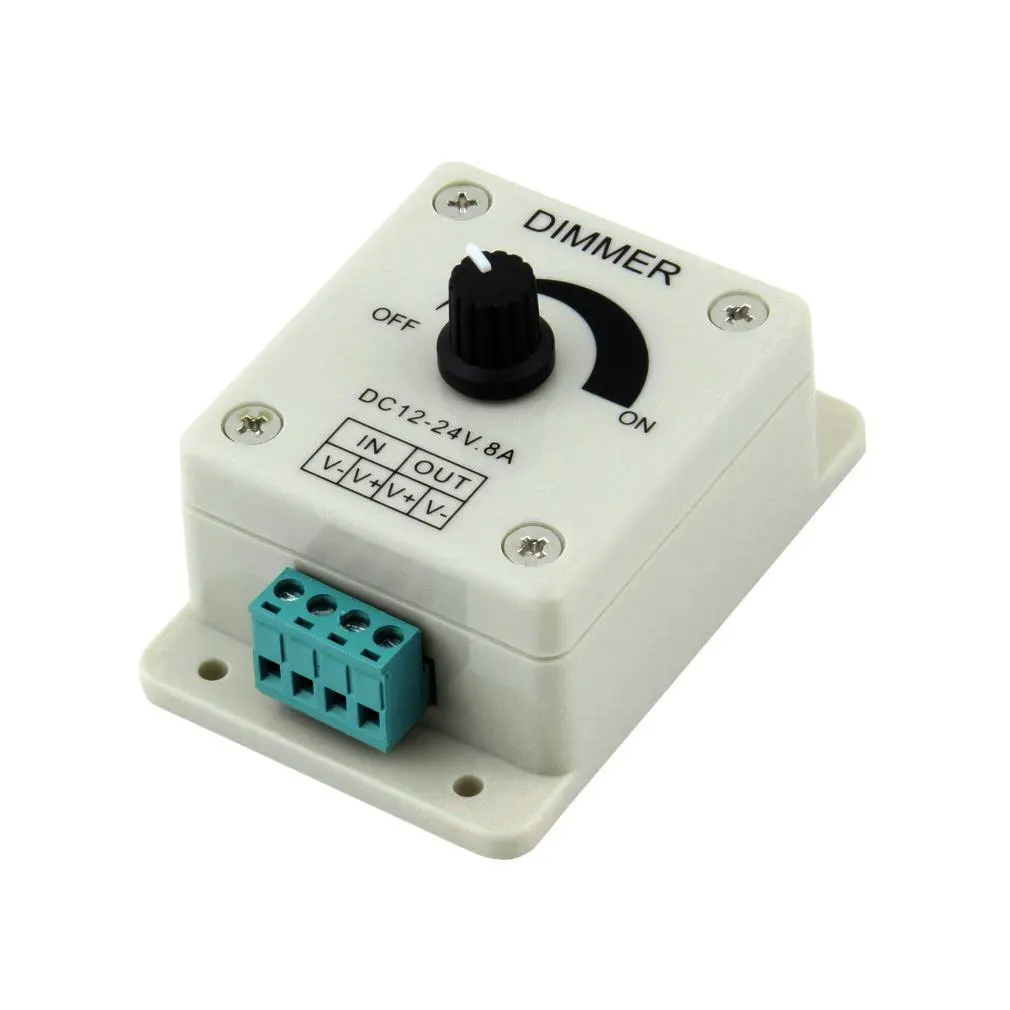 

PWM dimming DC 12V 8A LED Light Protect Strip Dimmer Adjustable Brightness Controller For LED Strip Light Lamp Accessories