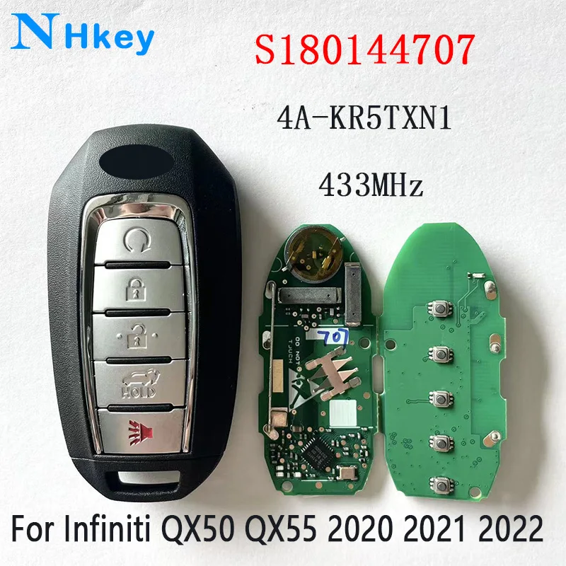

NHkey 433,92 МГц 4A чип KR5TXN1 S180144707 285E3 - 5NY7A БЕСКЛЮЧЕВОЙ пульт дистанционного управления брелок для Infiniti QX50 QX55 2020 2021 ﻿