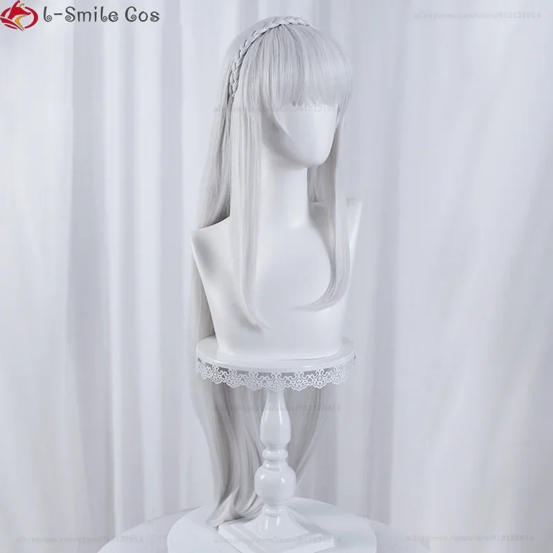Аниме Re: Life in a Different World from Zero Emilia Косплей Парик Длинные серебристо-белые