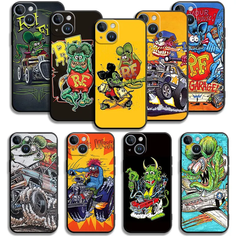 

For iPhone 13 14 Pro Max 11 12 XR X 7 Plus Mini 6 XS 6S 8 5 12mini 13mini Tales Of The Rat Fink Art Cases Silicon