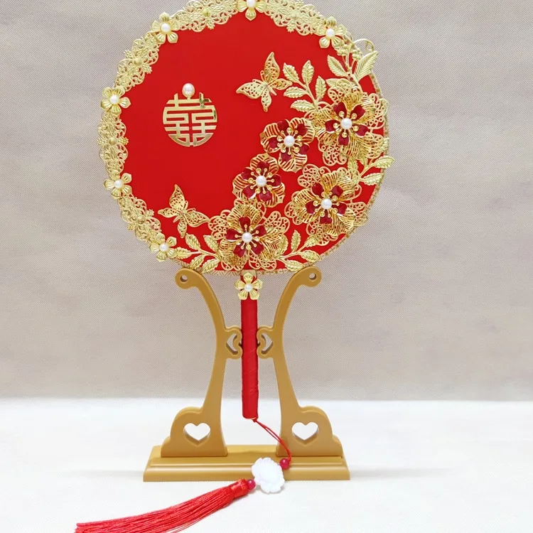 

Chinese Style Retro Wedding Room, Bedroom Decoration Art, Wedding Mask Fan, Handheld Fan, Exquisite Gifts