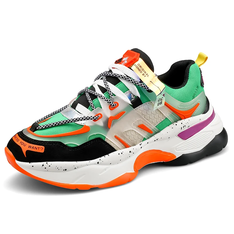 

Men's Sports Sneakers High-Quality Thick Running Shoes Man Outdoor Fashion Comfortable Walking Footwear Flat-Soled Zapatillas