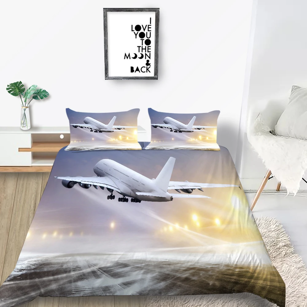 

Plane Aviation Duvet Cover Kids 3D Fashionable Duvet Cover Clouds King Queen Twin Full Modern Bedroom Decoration Boys Teens Kids