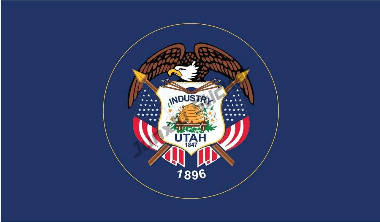 

Creative Stickers Utah State Flag Decal Reflective Sticker Car Decal Car Assessoires Premium Quality Vinyl Glue Sticker KK13cm