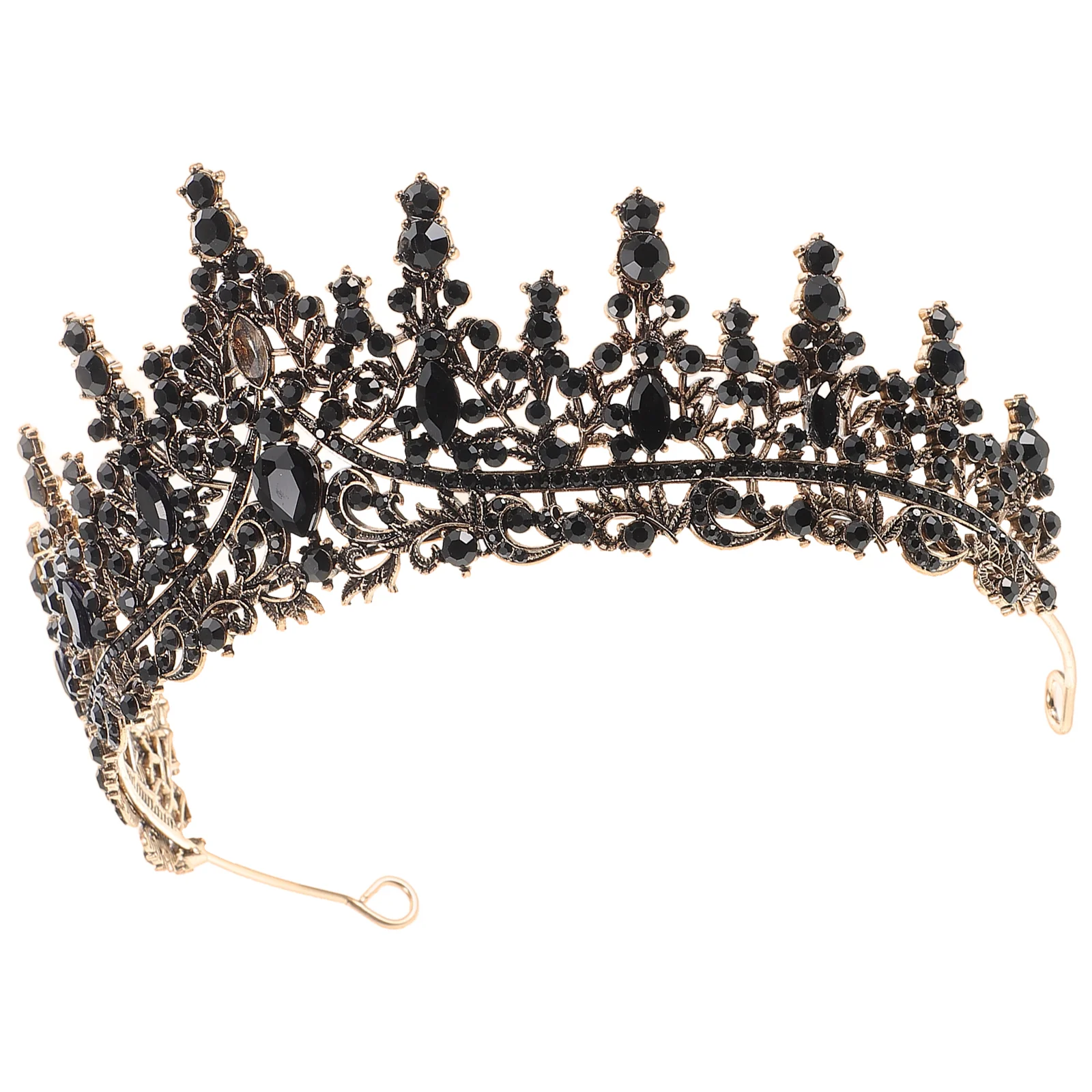 Черная корона со стразами для женщин тиара свадебные короны на день рождения