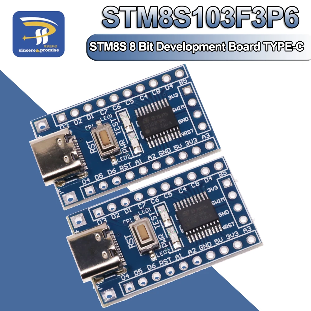 Системная плата STM8S003F3P6 STM8S103F3P6, Минимальная основная плата для Arduino STM, DIY комплект