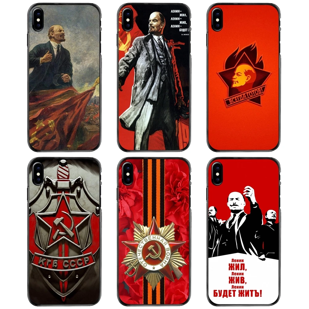 

lenin Soviet Union flag Hard Phone Shell Case For Apple iPhone 11 12 13 14 Pro MAX Mini 5 5S SE 6 6S 7 8 Plus 10 X XR XS