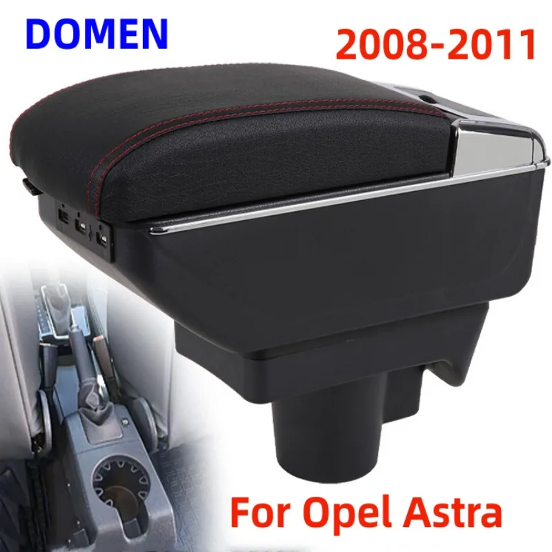 

For Opel Astra armrest box Original dedicated central armrest box modification accessories Dual Layer USB Charging 2008-2011