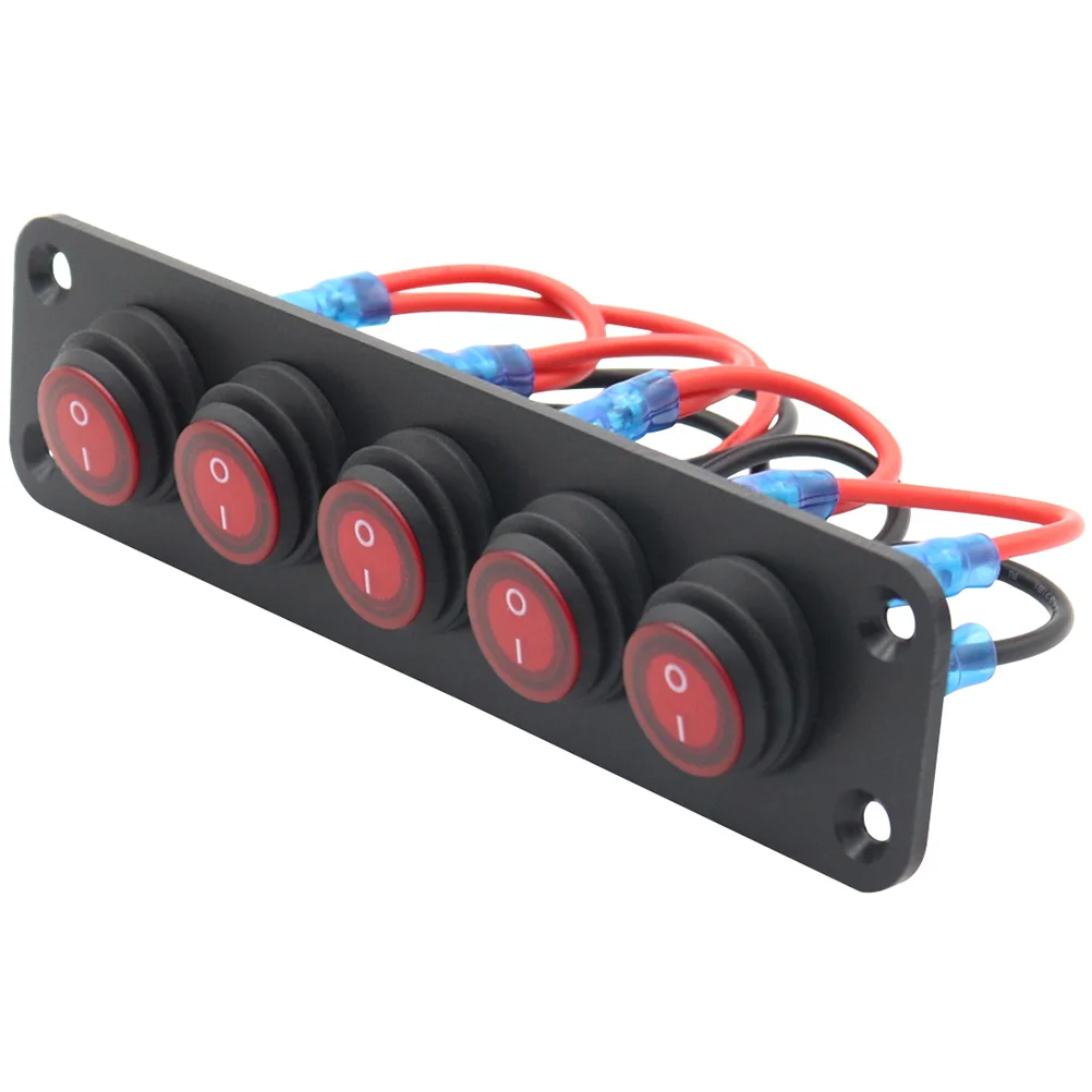 

Practical Replacement Universal Car Accessories Pre-Wired Rocker Switch Boat Switch Panel 12v Switch Panel