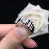 original white gold 18k man ring 0 8ct moissanite diamond males engagement ring love promise jewelry gift for husband