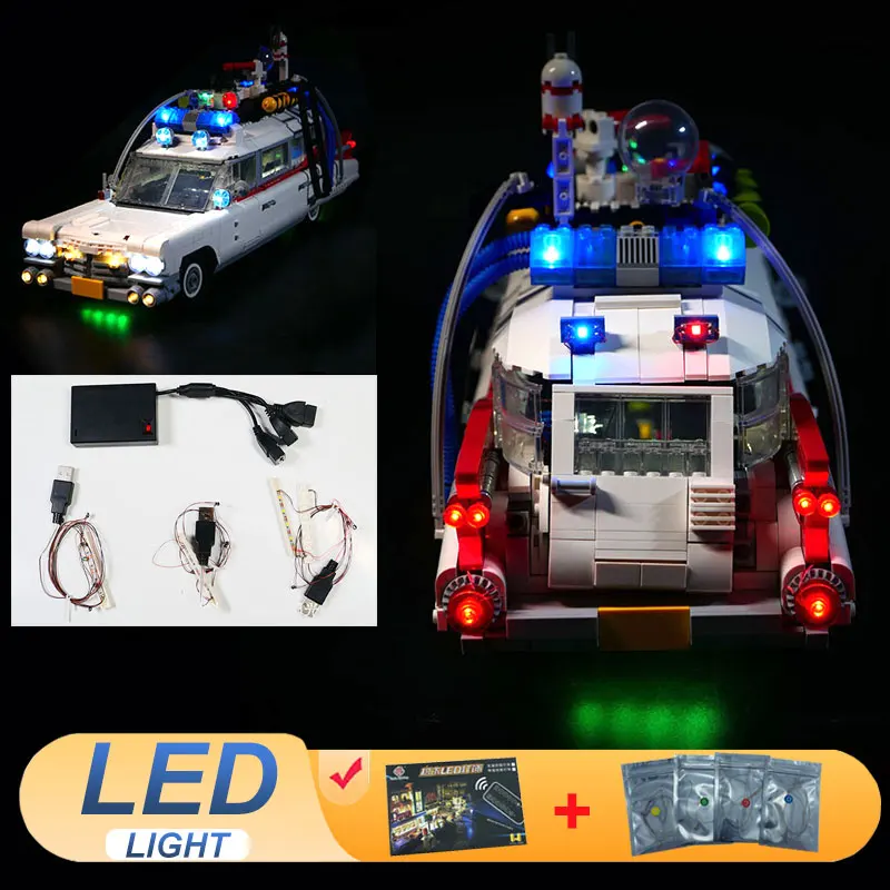 Фото Комплект светодиодных фонарей для LEGO 10274, идеи конфигурационных ламп «Охотники за привидениями», подарок «сделай сам» (не включает строительные блоки, наборы кирпичей, наборы моделей) №1