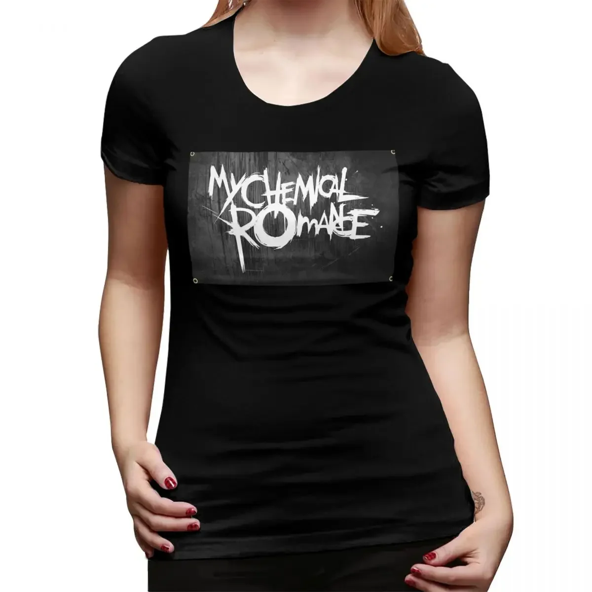 Фото Футболка Mcr Band Punk Rock My Chemical Romance для женщин, уличная одежда с круглым вырезом, женские футболки с короткими рукавами, летняя одежда, топы №1