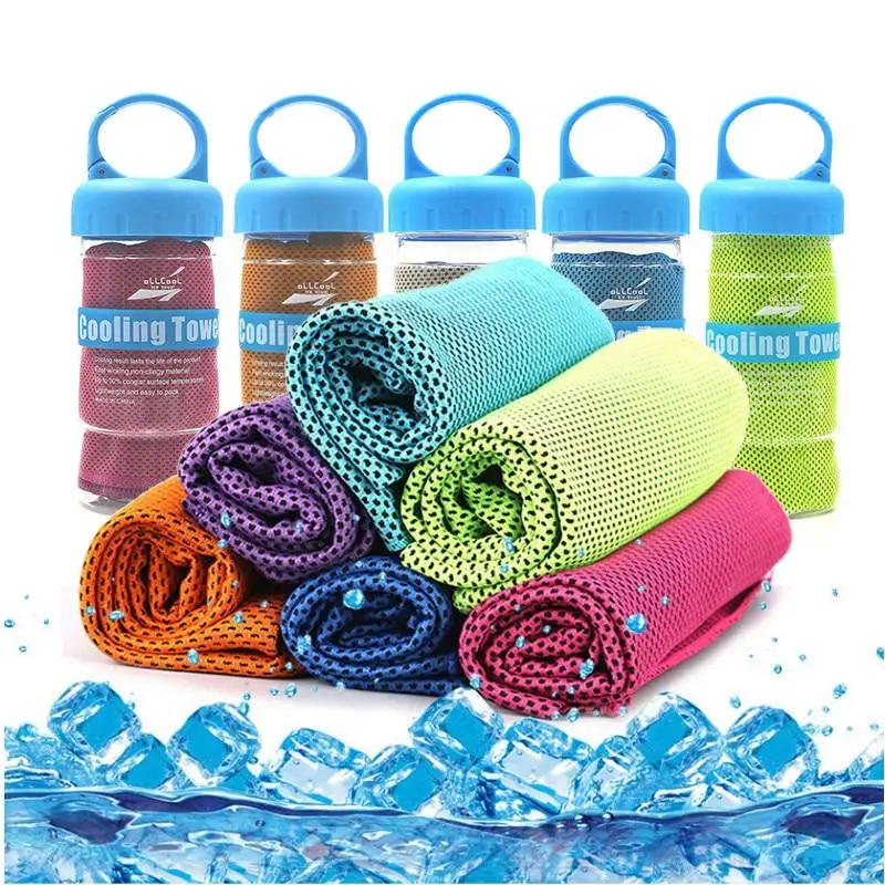 

1Pc Outdoor Fitness Climbing Yoga Exercise Rapid Cooling Sports Towel Microfiber Fabric Quick-Dry Physical Cooling Ice Towels