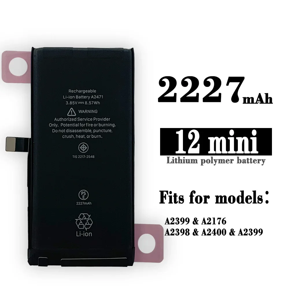 Высококачественная сменная батарея для Iphone 12 mini MINI A2399 2176 2398 2400 2399 новая