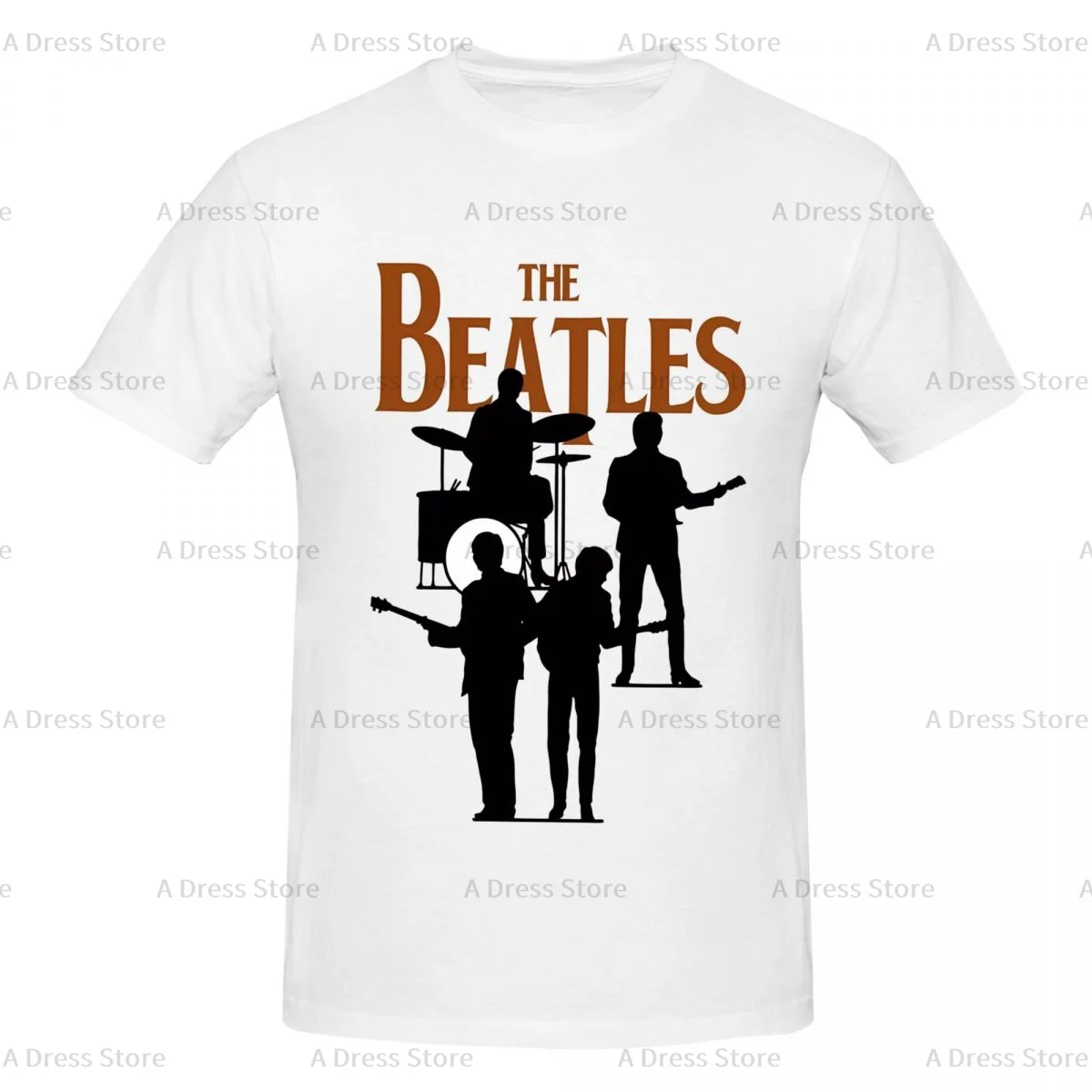 The Beatle Keep Calm Men's round neck T-shirt Oversized print Tee Shirt Casual Large Size Tshirt