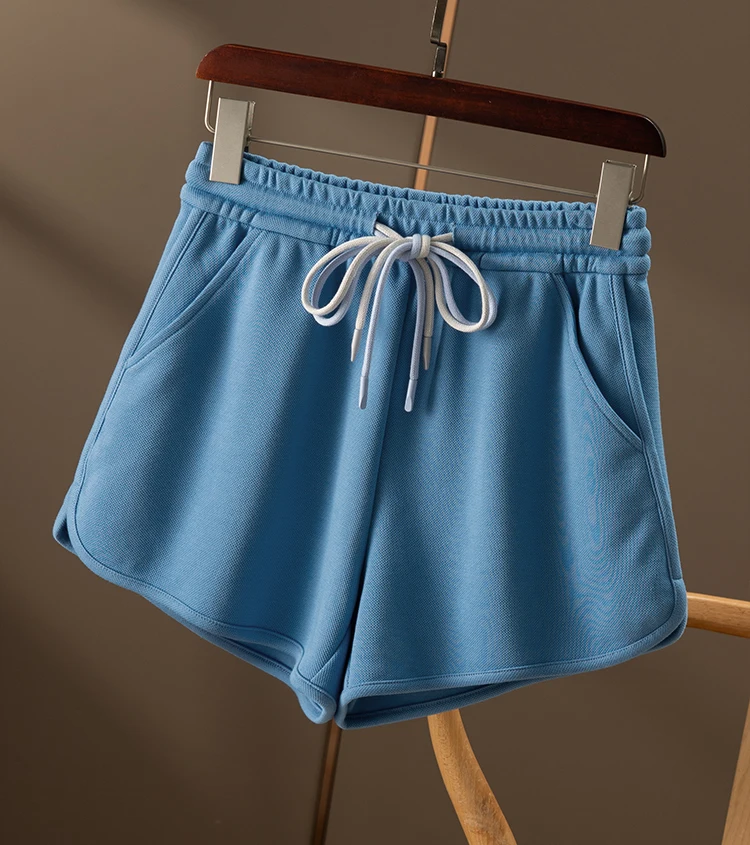 New Fashion 2023 64.8% Cotton Short Pants Women  Sporty  Lace-up  HIGH Waist Shorts Feminino  Shorts Women  Summer