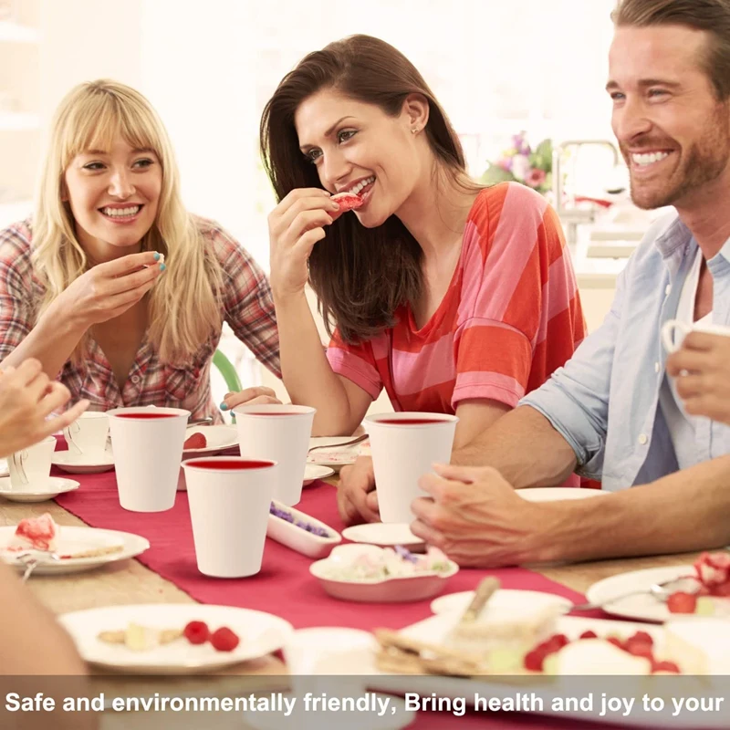 16 унций 100 упаковок бумажных стаканчиков кофейных для горячей воды быстрое