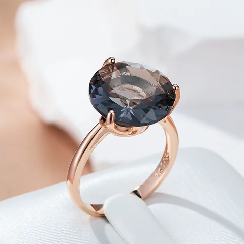 Wbmqda Серебряные кольца с цирконом для женщин