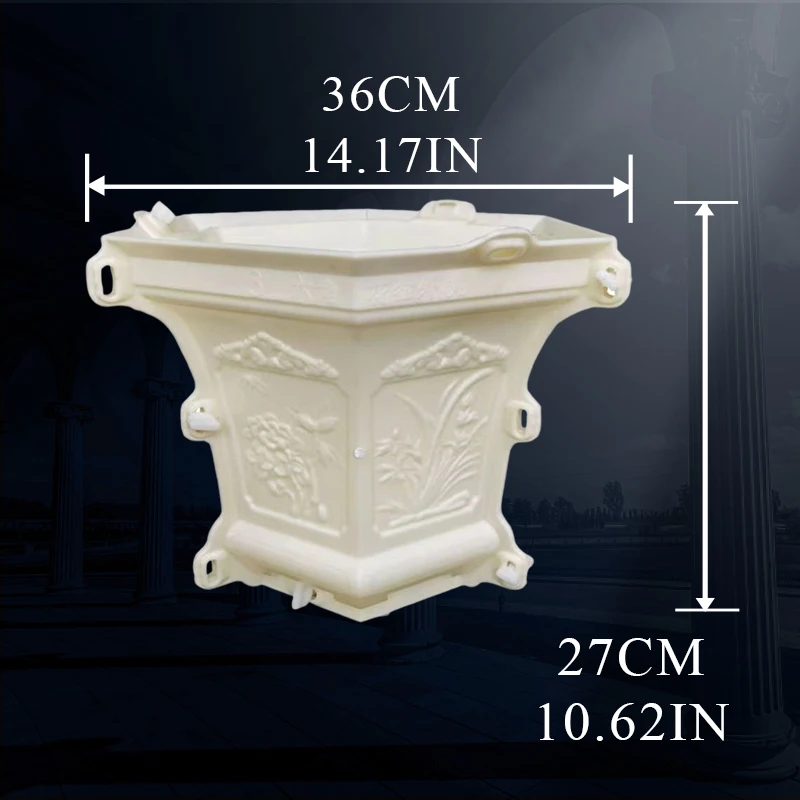 Шестиугольная пластиковая форма для цветочного горшка большой цемент орхидеи