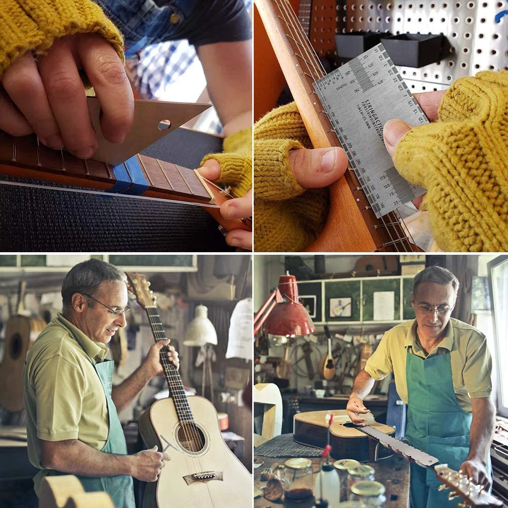 Набор измерительных инструментов для гитары Luthier зубчатая струна шеи с прямыми