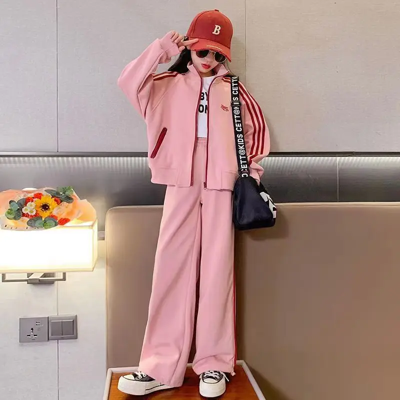 2024 подростковый осенне-зимний спортивный костюм для девочек-подростков в