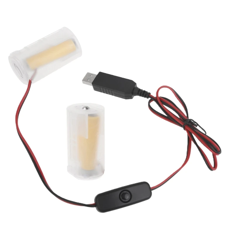 

3V LR20 D Battery Eliminators Power Cable Replace 2Pcs 1.5V D Battery for Toy
