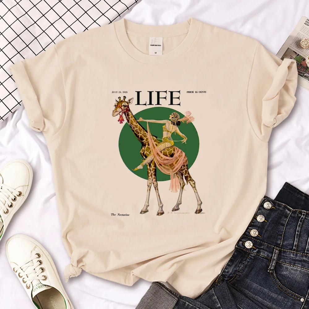 

Giraffe Tee women comic streetwear top female manga clothing