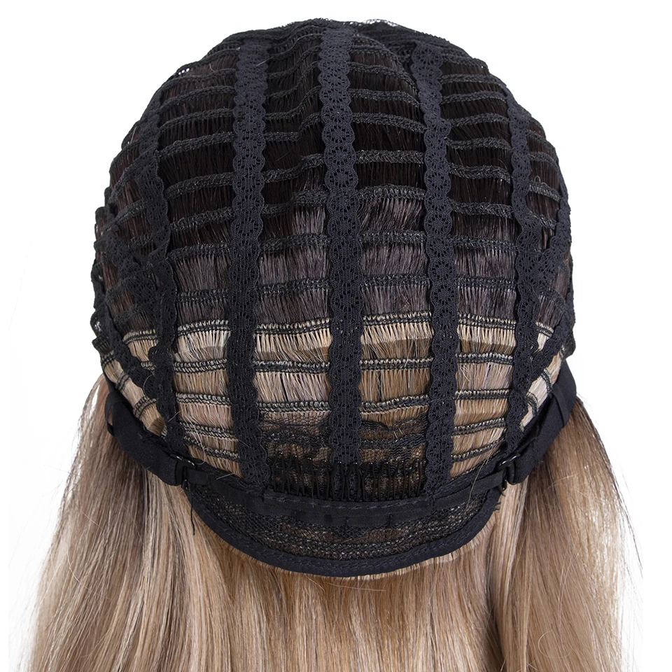 Поднимающий синтетический парик светлых волос с челкой прямые волосы парики боб