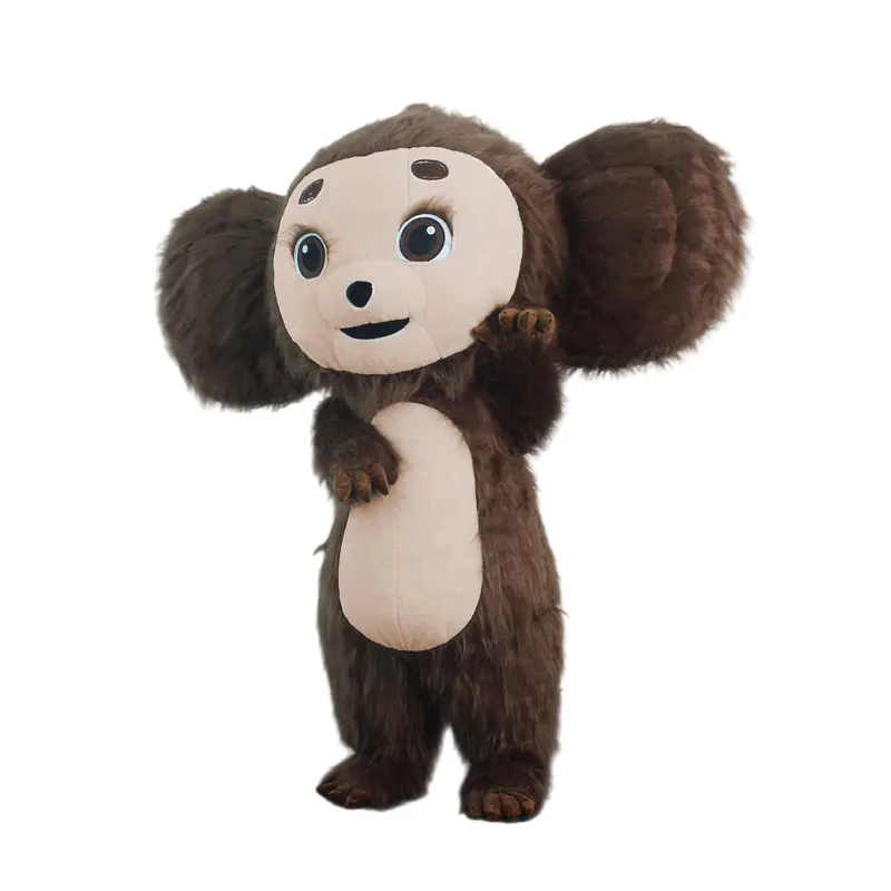 Надувной костюм Чебурашки 2 6 м талисман обезьяна с большими ушами пушистое