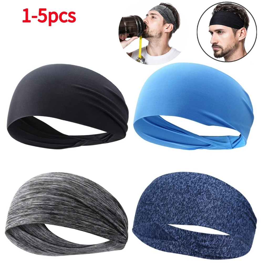 

Sports Elastic Headband Women/Men Breathable Sweat Absorption Headdress Absorbent Headband Sweat Hair Head Band for Fitness