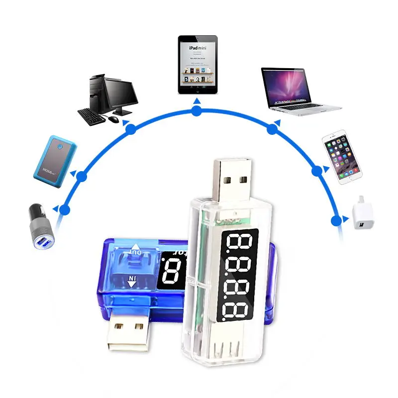 1 шт. Мини цифровой Usb-тестер напряжения для зарядки тока ЖК-измеритель вольтметр