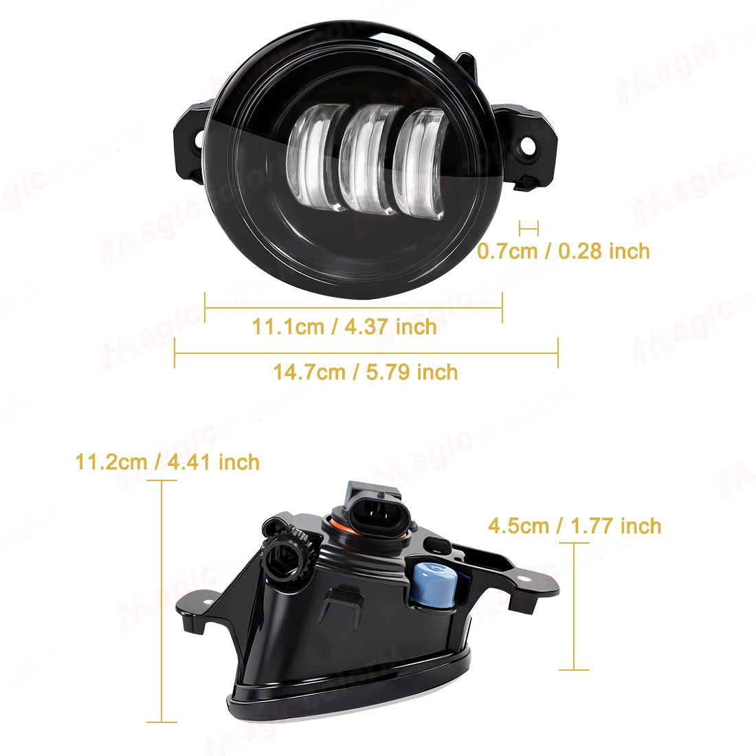 Фото 1 пара противотуманных фар в сборе для Nissan X-Trail Altima Rogue Sylphy Almera QASHQAI March Pathfinder, передний бампер DRL, светодиодные противотуманные фары №4