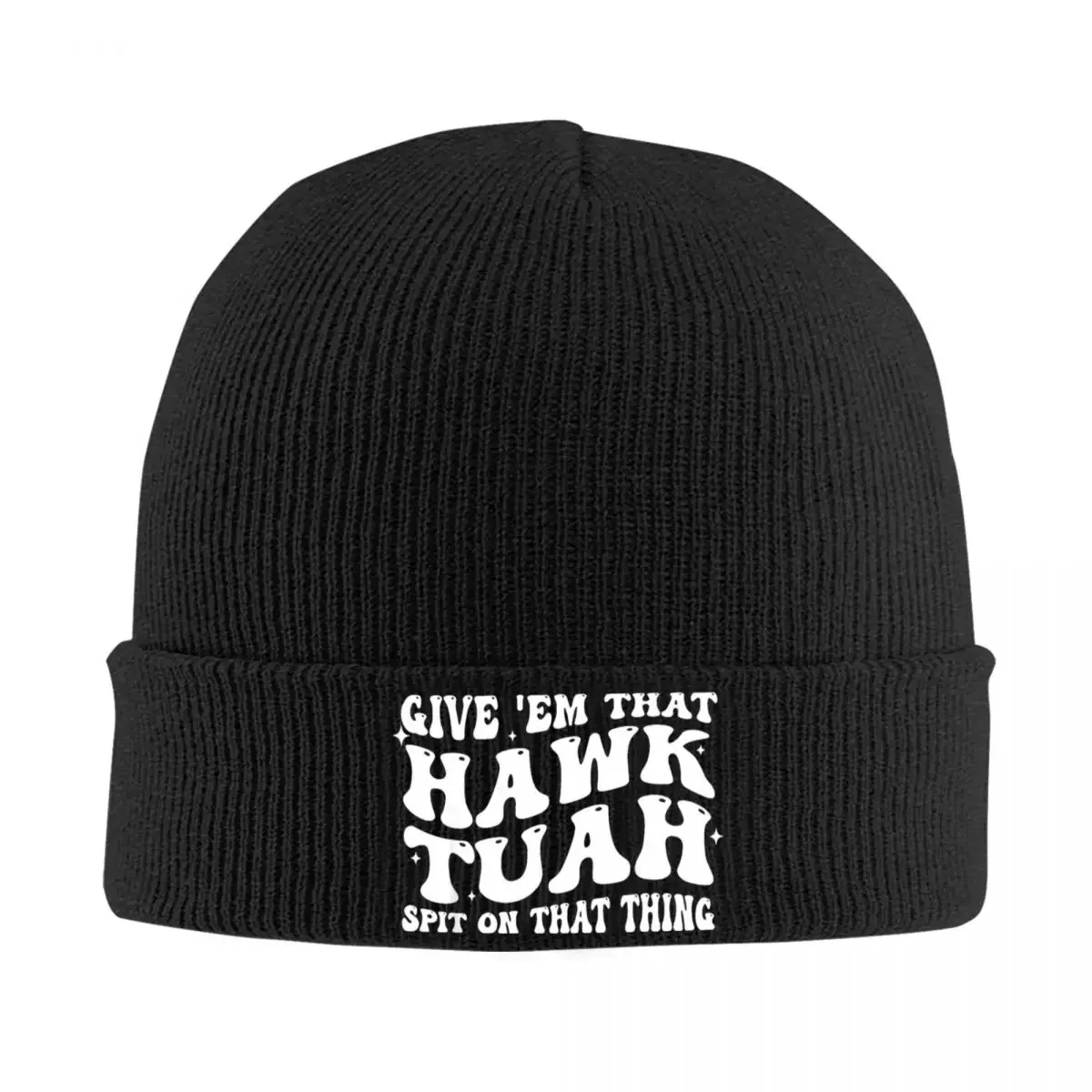 Hawk Tuah 24 вязаная шапка женская и мужская Skullies зимняя акриловая забавная кепка в