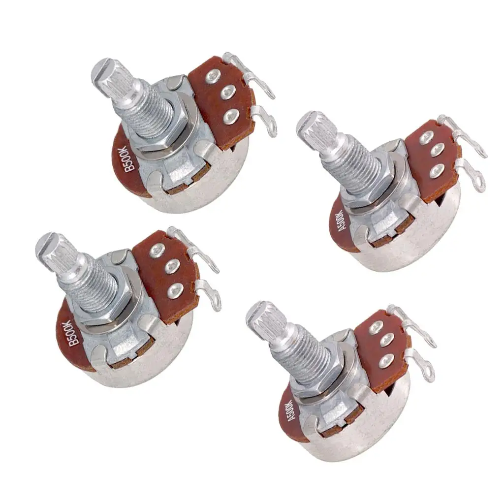 

4x Guitar Potentiometer Potentiometer A500k & B500K Set 24mm Diam.