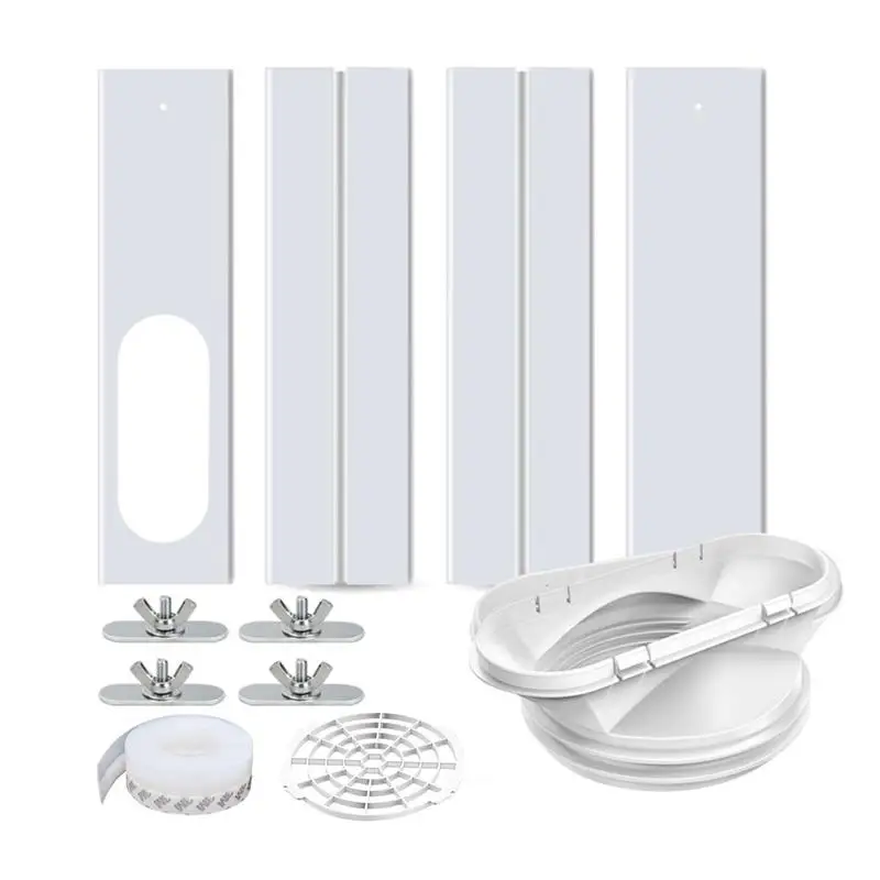 

Portable AC Window Kit Adjustable Sliding AC Window Vent Kit Compatible With 5.0"/5.9" Diameter Exhaust Hoses With Insect Screen