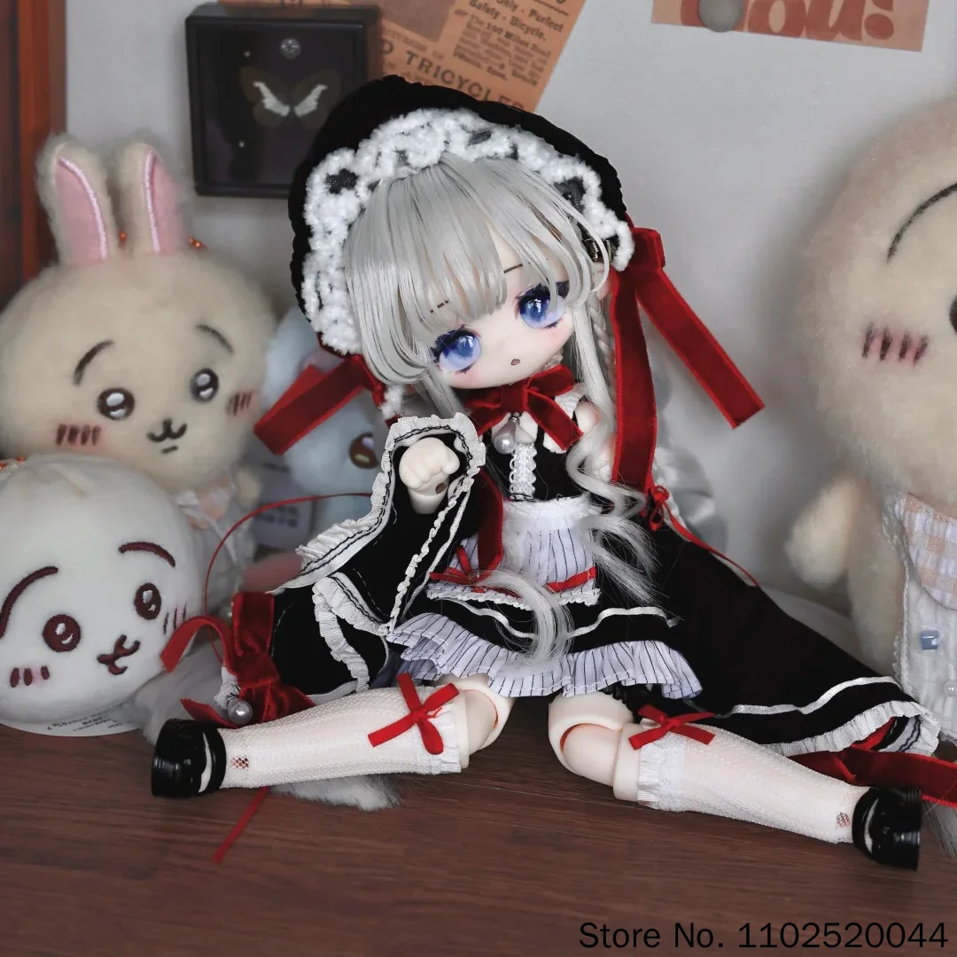 Кукла Meki BJD, серия Спокойной ночи, слепая коробка, четыре штуки, шесть вариантов прически, шарнирная, коллекционная фигурка, идеальный подарок для коллекционеров. (art.: 3920dcd175f22) - 3920dcd175f22