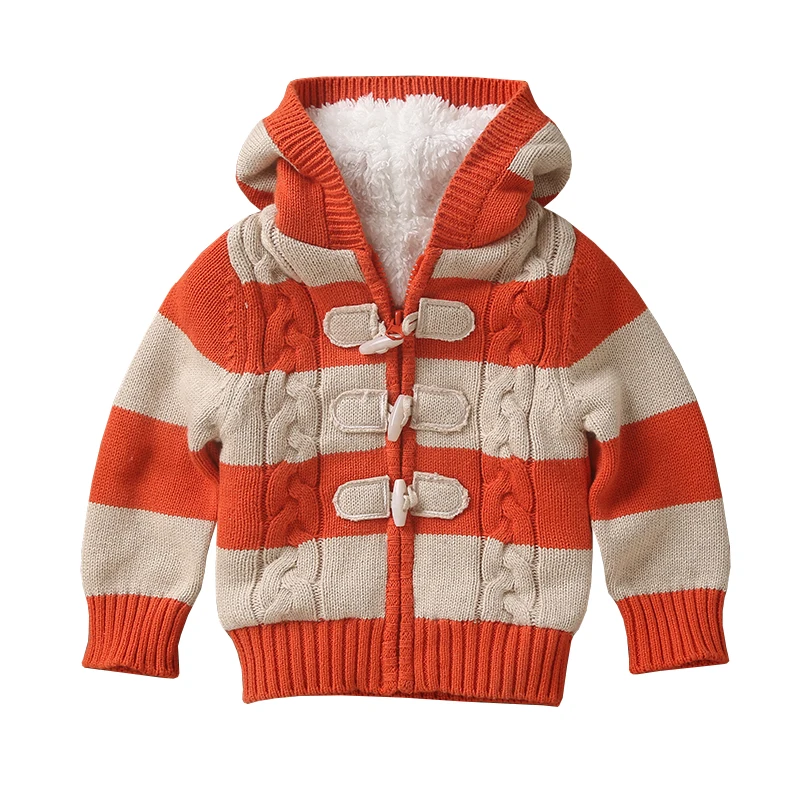 

Новинка 2022, демисезонная одежда для малышей, свитер для маленьких мальчиков, кардиган, Детский свитер в полоску, флисовые свитеры для маленьких девочек, пальто