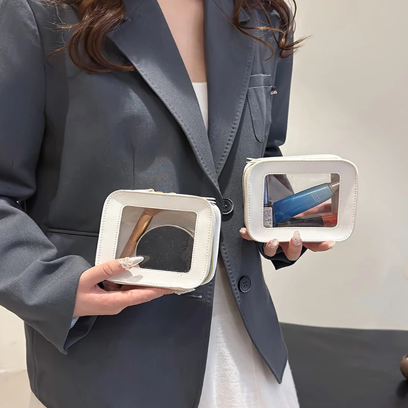 Прозрачная косметичка простая модная водонепроницаемая сумка из ПВХ для