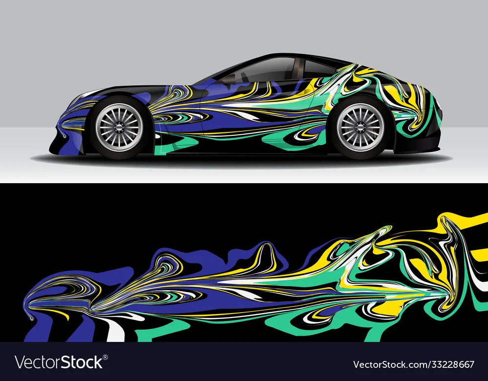 

Full Body Racing Car Graphic Decal Vinyl Wrap Modern Design Car Full Wrap Sticker Decorative Car Decal Length 400cm width 100cm