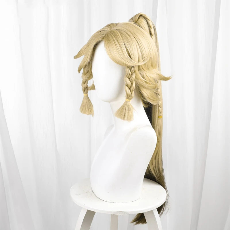 Парик для косплея Game Genshin Impact Kachina светлые длинные волосы конский хвост Nanatzcayan Natlan