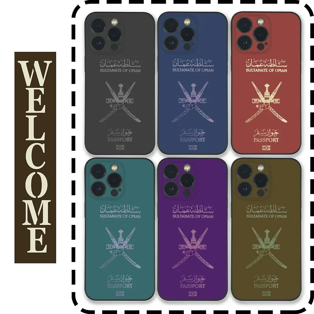 Oman Passport Phone Case for Samsung Galaxy S24 Ultra S22 S23 S21 S20 5G Protective Silicone TPU Funda