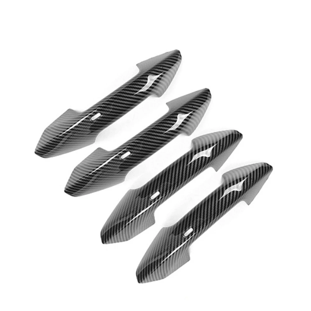 

For Audi A3 A3L 2021 2022 Car Door Handle Cover Trim Decor Exterior Accessories with Smart Key Hole,Carbon Fiber